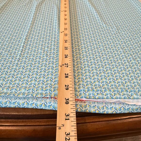 ChalkTalk Sports Tennis Polo Shirt AXL Blue Yellow Racket Print NWT - Picture 5 of 6